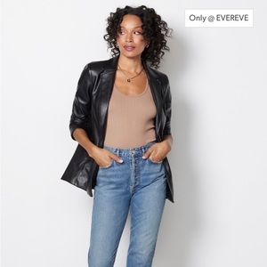 Vegan Leather Blazer